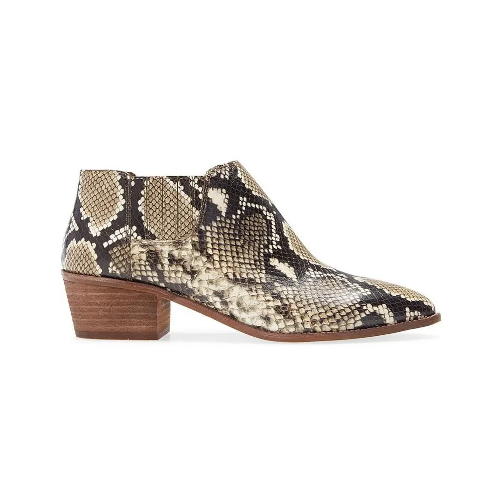 New Madewell Snake Bootie Ankle Boots Women 7.5